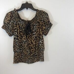 𝅺candie’s Animal Print Blouse - L